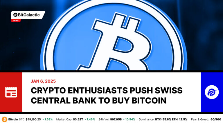 Crypto Enthusiasts Push Swiss Central Bank to Buy Bitcoin