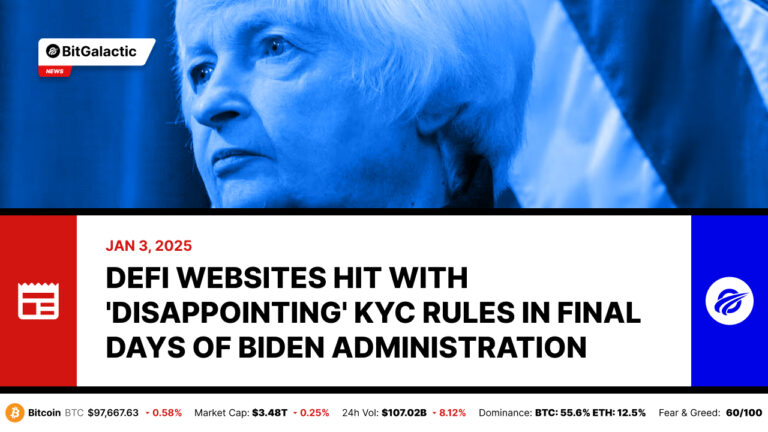 DeFi Websites Hit with 'Disappointing' KYC Rules in Final Days of Biden Administration